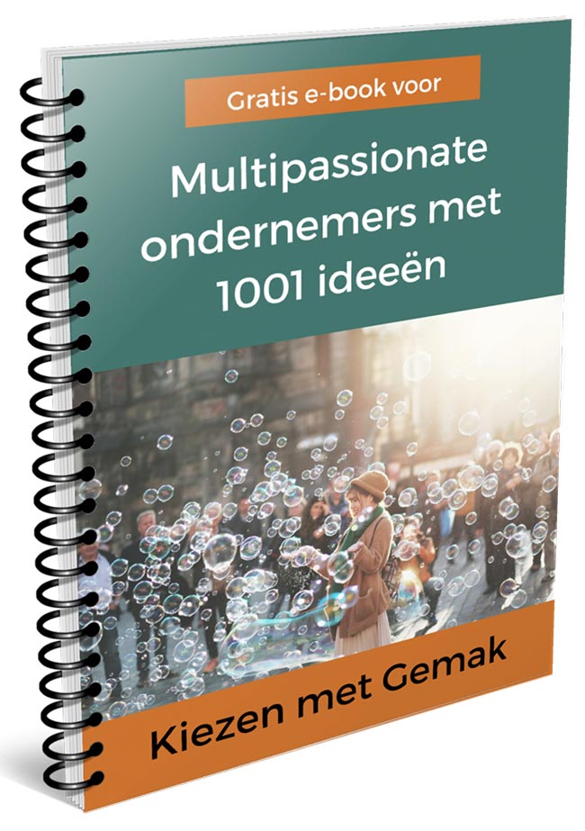 Gratis e-book voor multipassionate ondernemers met 1001 ideeën